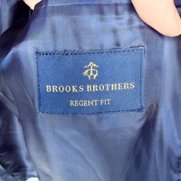 Brooks Brothers Regent Fit gingham Plaid Wool Blend Sport Coat Size 42L - Picture 10 of 12